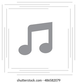 note (music) icon isolated