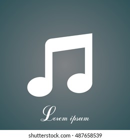 note (music) icon isolated