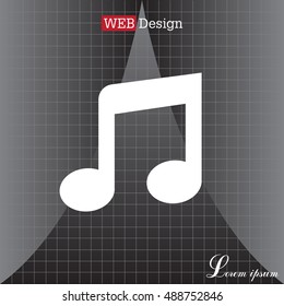 note (music) icon isolated