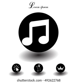 note (music) icon isolated