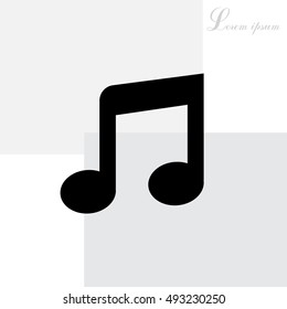 note (music) icon isolated