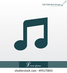 note (music) icon isolated
