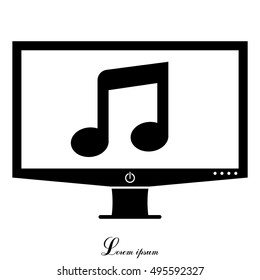 note (music) icon isolated