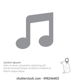 note (music) icon isolated