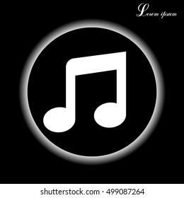 note (music) icon isolated