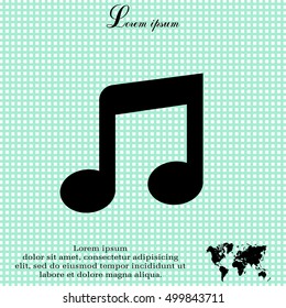 note (music) icon isolated