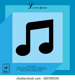 note (music) icon isolated