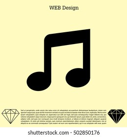 note (music) icon isolated