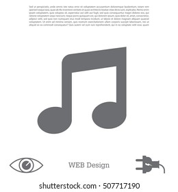 note (music) icon isolated