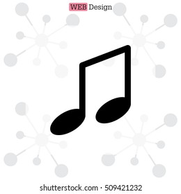 note (music) icon isolated