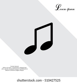 note (music) icon isolated