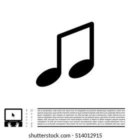 note (music) icon isolated
