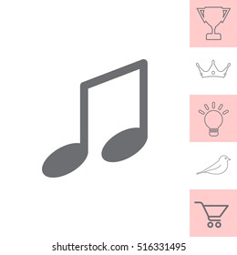 note (music) icon isolated