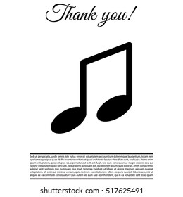 note (music) icon isolated