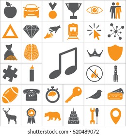 note (music) icon isolated