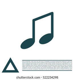 note (music) icon isolated