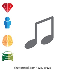 note (music) icon isolated