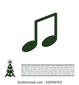note (music) icon isolated