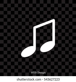 note (music) icon isolated