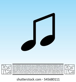 note (music) icon isolated