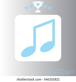 note (music) icon isolated