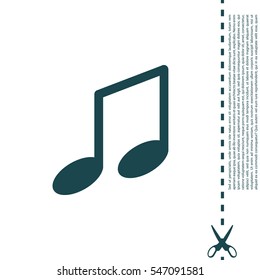 note (music) icon isolated