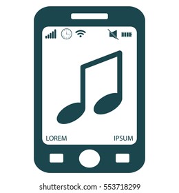 note (music) icon isolated
