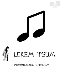 note (music) icon isolated