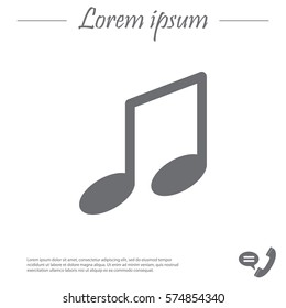 note (music) icon isolated