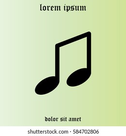 note (music) icon isolated