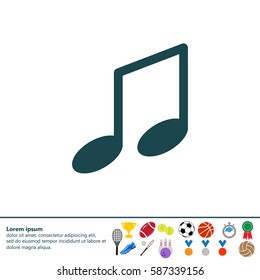note (music) icon isolated