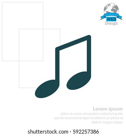 note (music) icon isolated