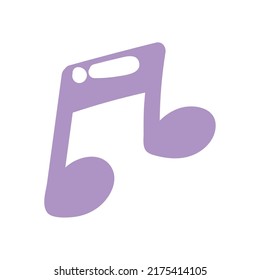 icono de música de notas aislado plano