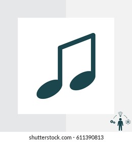 note (music) icon isolated. vector illustration