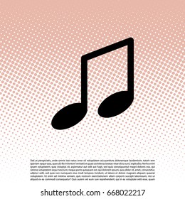note (music) icon isolated. vector illustration