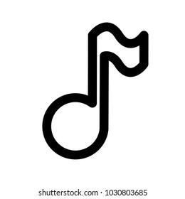 note music icon outline style design