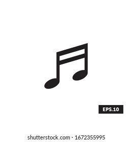 Icono de música de nota Signo de música/símbolo vectorial