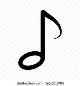 Note Music Icon Vector Design. vector illustration. on blank background