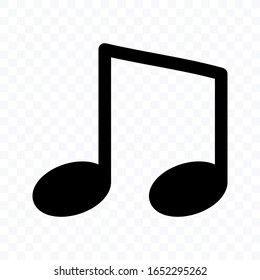 Note Music Icon Vector Design. vector illustration. on blank background