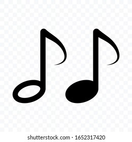 Note Music Icon Vector Design. vector illustration. on blank background