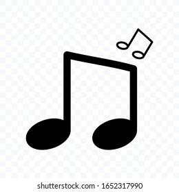 Note Music Icon Vector Design. vector illustration. on blank background