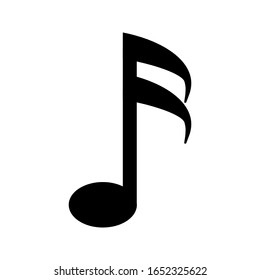 Nota Diseño de vectores de iconos de música en fondo blanco