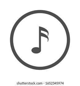 Nota Diseño de vectores de iconos de música en fondo blanco