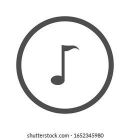 Note Music Icon Vector Design on white background