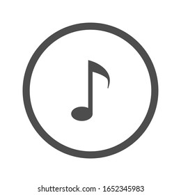 Note Music Icon Vector Design on white background