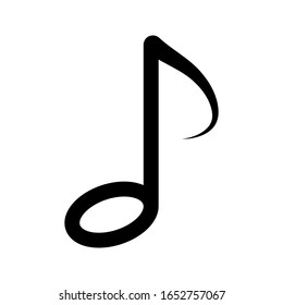 Note Music Icon Vector Design. vector illustration. on white background