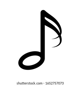 Nota Diseño vectorial de iconos de música.ilustración vectorial. sobre fondo blanco