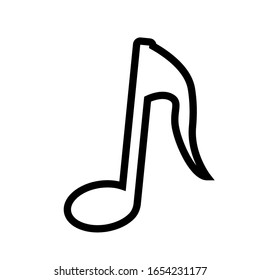 Note Music Icon Vector Design on a white background