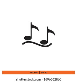 signo de diseño vectorial de icono de música de nota