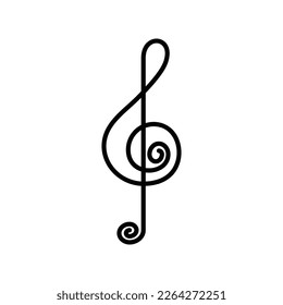 note music icon vector design illustration line art